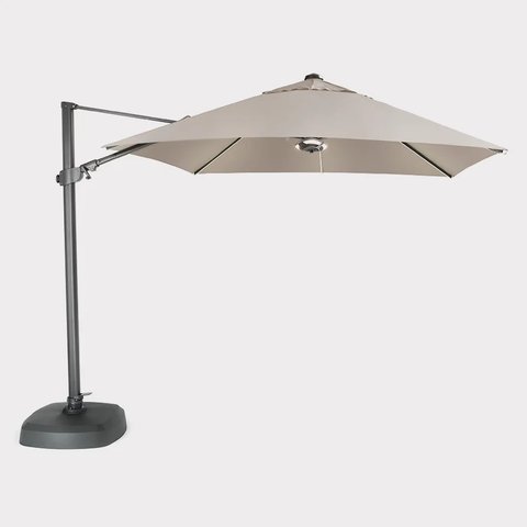 Kettler 3.0M Square Free Arm Stone Canopy With Led Lights And Wireless Speaker - image 1