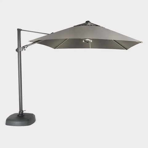 Kettler 3.0M Square Free Arm Taupe Canopy With Led Lights And Wireless Speaker - image 1