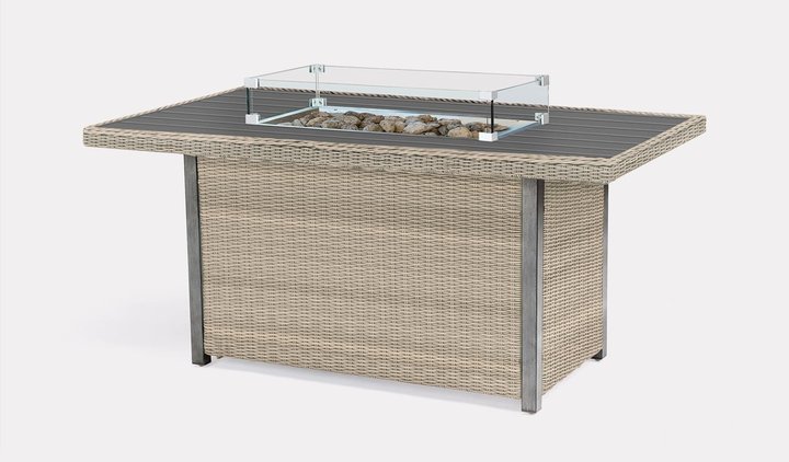 Kettler Palma Fire Pit Table Oyster Slat Top - image 1