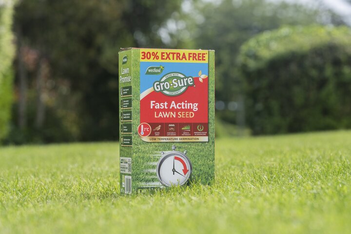 Gro-Sure Fast Acting Lawn Seed Box 10sqm + 30% Extra Free - image 1
