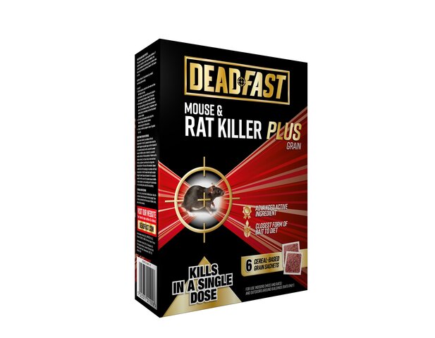 Deadfast Mouse & Rat Killer Plus 6 Grain Bait 150g