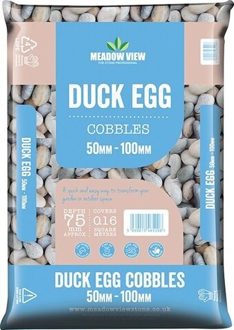 Duck Egg Cobbles 50-100mm - image 1