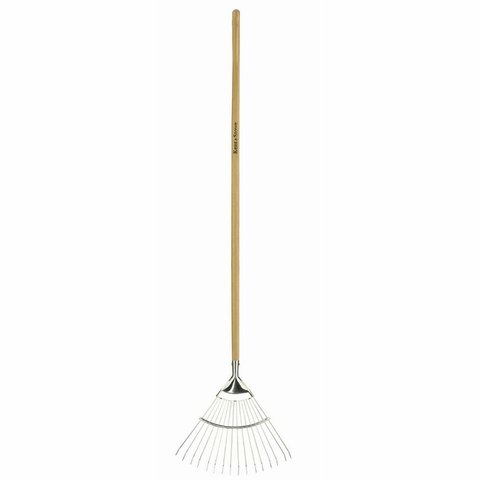 Kent & Stowe Stainless Steel Long Lawn and Leaf Rake - image 1