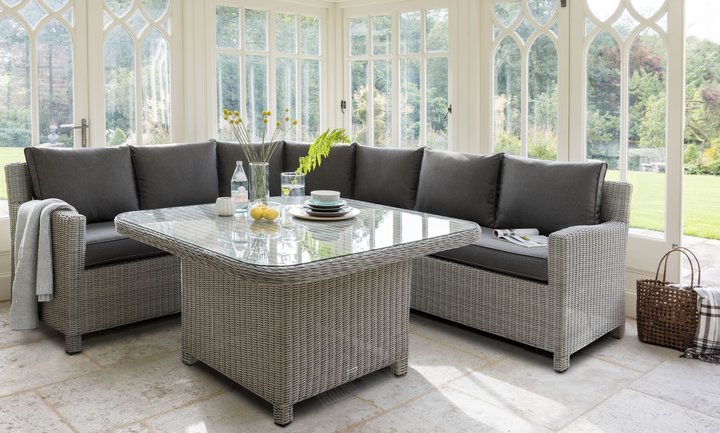 Kettler Palma Grande White Wash With Grey Taupe Cushions - image 2