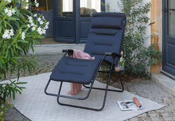 Lafuma Futura AirComfort Padded Zero Gravity Recliner - Black Acier