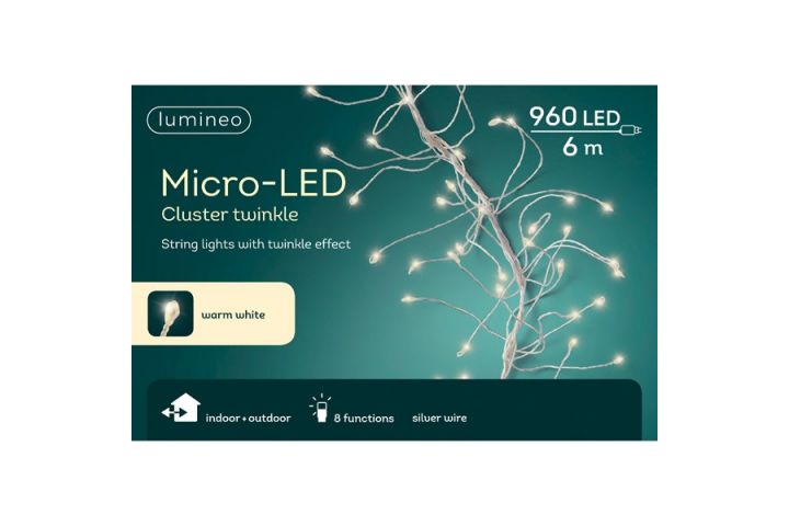 LUMINEO 960 Micro LED String Lights - Silver/Warm White - image 1
