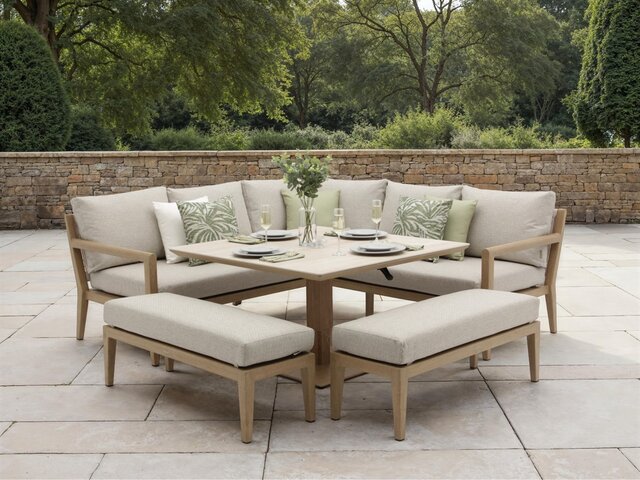 Maine Square Sofa with Piston Adjustable Table & 2 Benches - image 2