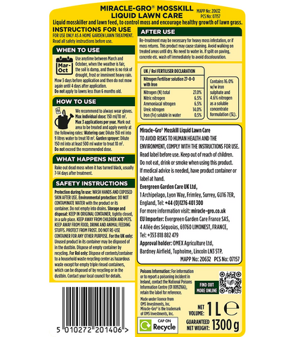 Miracle-Gro Concentrated Moss killer 1L Liquid - image 2