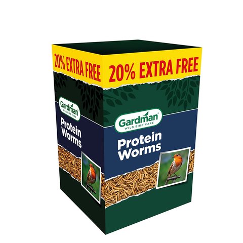 Gardman Protein Worms 1Kg + 20% Extra Free Box