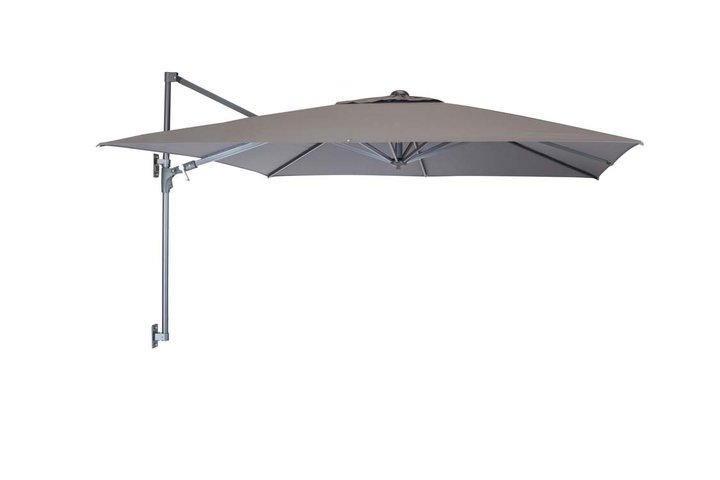 Kettler Wall Mounted Free Arm 2.5m Square Grey frame / grey taupe Canopy with fixing brackets