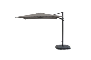 Kettler 2.5m Square Free Arm Grey Frame/grey taupe Canopy with Base