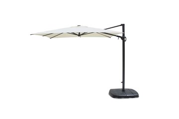 Kettler 2.5m Square Free Arm Grey Frame/Stone Canopy with Base