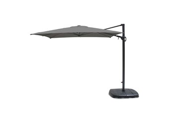 Kettler 2.5m Square Free Arm Grey Frame/Slate Canopy with Base