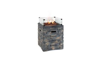 Kettler Stone Fire Pit Square 52cm with Glass surround & Regulator