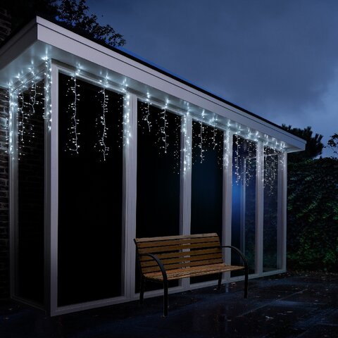 3.75m LED Compact Icicle Lights Connectable Cool White - image 4