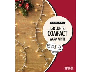 34m Compact LED Lights Transparent/Warm White