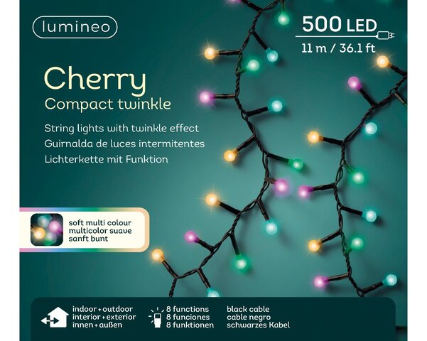 11m Cherry LED Lights Soft Multi - image 1
