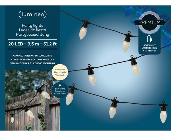 9.5m Party Light LED Warm White - image 1