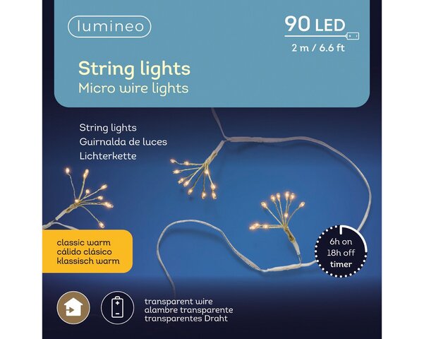 2m LED Sputnik Lights Gold/Classic White - image 1