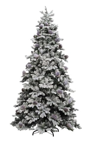 2.1m SNOWY YUKON PINE FLOCKED