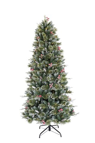 1.95m SLIM BERRY SPRUCE FROSTED PRE LIT