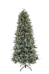 1.95m SLIM BERRY SPRUCE FROSTED PRE LIT