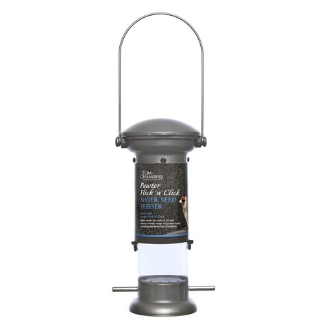 Pewter Flick 'N' Click Nyjer Feeder