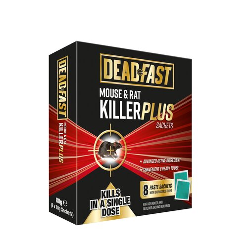 Deadfast Mouse And Rat Killer Plus 8 Sachets 80g