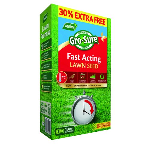 Gro-Sure Fast Acting Lawn Seed Box 10sqm + 30% Extra Free - image 3