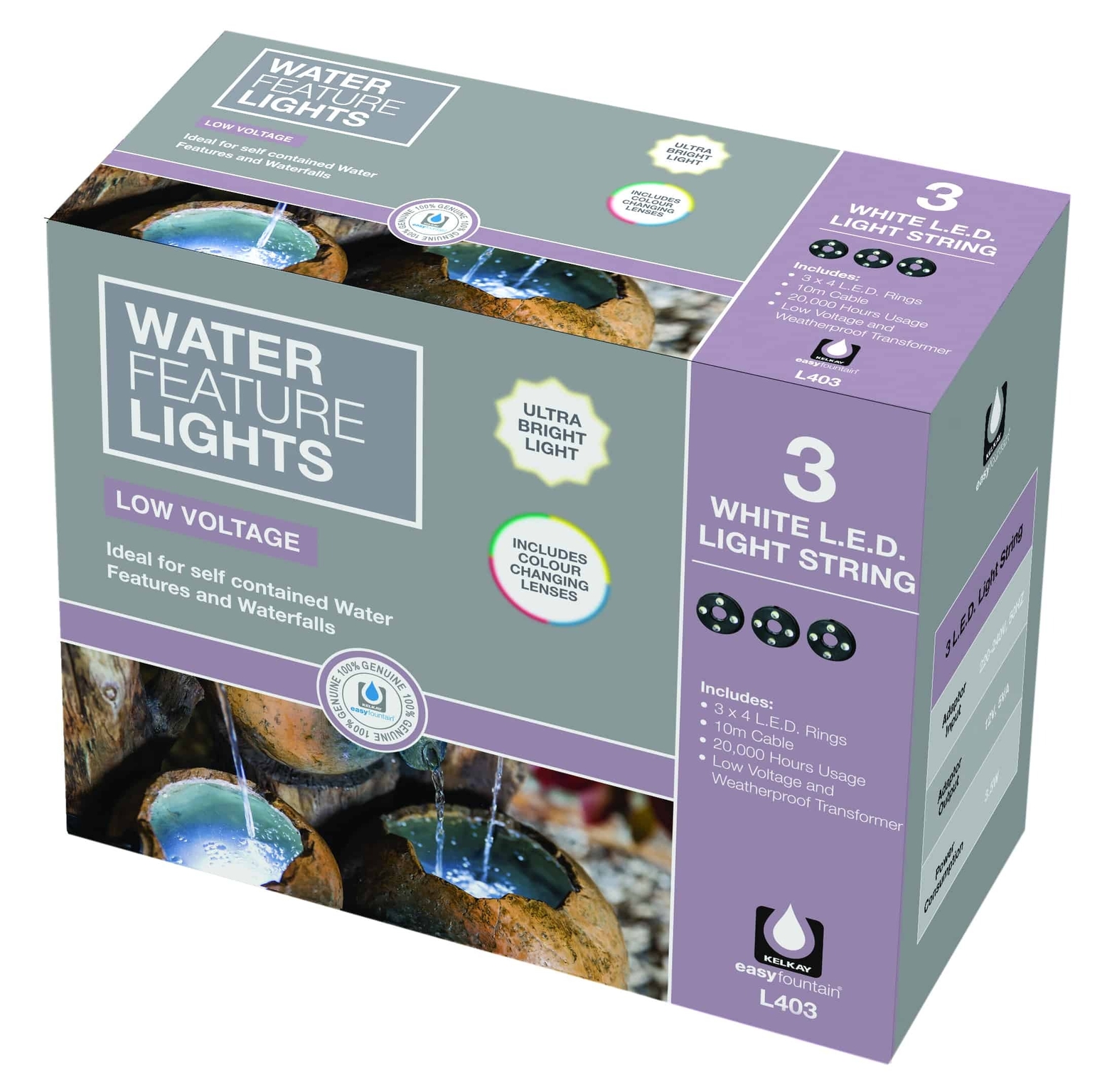 3 String White LED Lighting Kit St Peters Garden Centre