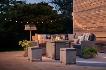 Kettler Palma Mini White Wash with Fire Pit Table - image 1