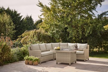 Kettler Palma Grande Oyster With Fire Pit Table Bench And Armchair - image 6