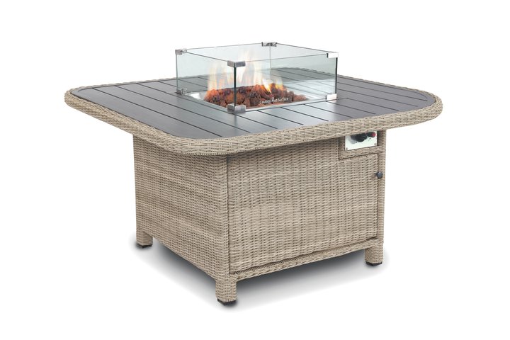 Kettler Palma Grande Oyster With Fire Pit Table Bench And Armchair - image 3