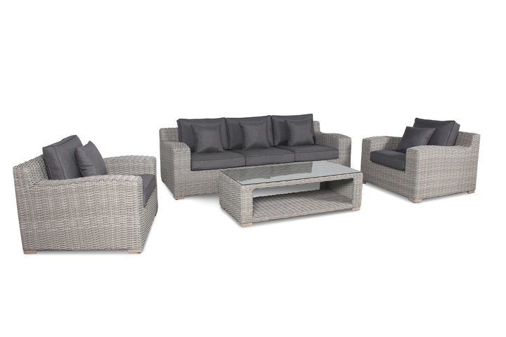 Kettler Palma Luxe 3 Seat Sofa With Pair Of Armchairs And Coffee Table - image 3
