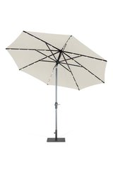 Kettler 3.0m Wind Up Auto Tilt LED Solar Grey frame / Stone Canopy