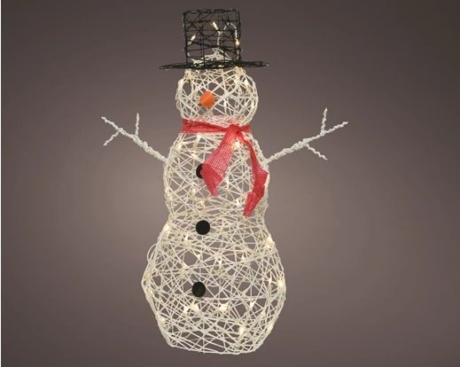 LED snowman wicker outdoor