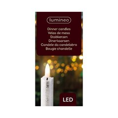 24cm Silver LED Wick Dinner Candle (Pack of 2/Battery Operated/Indoor) - image 1