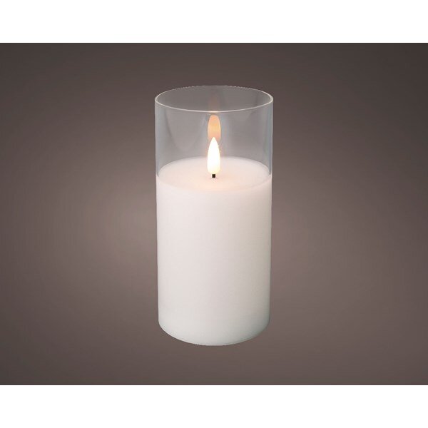 15cm LED Wick Candle Glass (Battery Operated/Indoor) - image 2