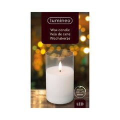 12.5cm LED Wick Candle Glass (Battery Operated/Indoor) - image 1