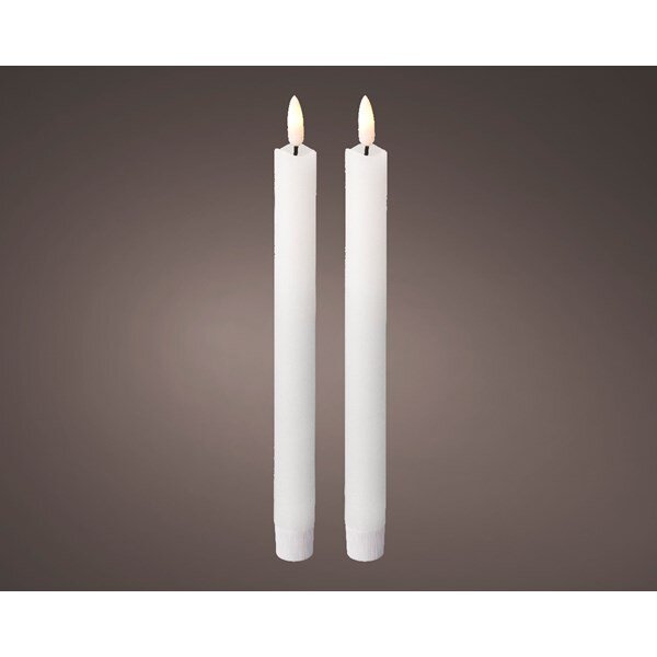 24cm LED Wick Dinner Candle Wax (Pack of 2/Battery Operated/Indoor) - image 2