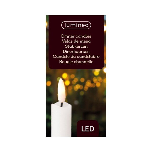 24cm LED Wick Dinner Candle Wax (Pack of 2/Battery Operated/Indoor) - image 1