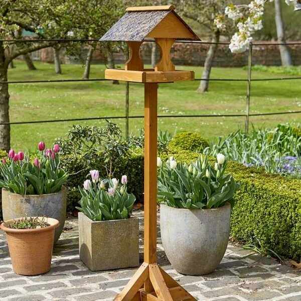 Castello Bird Table C/W Post B - St Peters Garden Centre