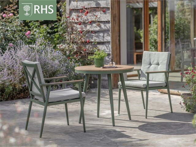 RHS Wisley Sage Round Bistro Set - image 1