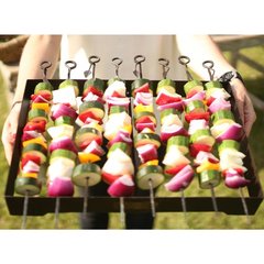 Set of Eight Skewers and Rack - image 3