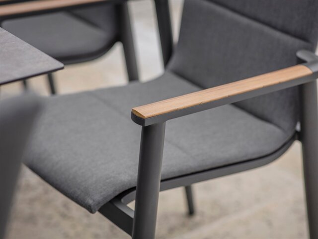 Sofia Extendable Dining Set with 8 Deluxe Armchairs - Anthracite - image 2