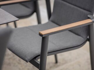 Sofia Extendable Dining Set with 8 Deluxe Armchairs - Anthracite - image 2