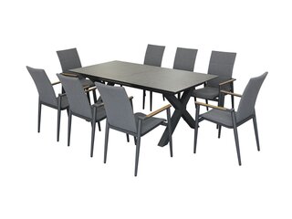 Sofia Extendable Dining Set with 8 Deluxe Armchairs - Anthracite - image 5
