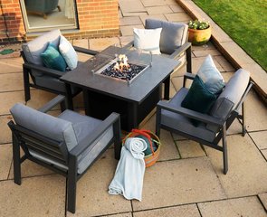 Supremo Melbury Four Seat Lounge with Fire Pit - image 1
