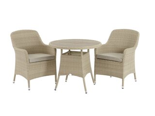 Tetbury 80cm Tree-Free Round Bistro Table with 2 Armchairs - Nutmeg - image 4