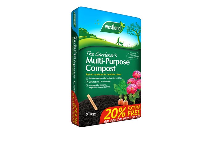 The Gardener's Multi Purpose Compost 50L + 20% Extra Free